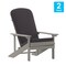 Flash Furniture LT Gray Adirondack Chairs with Gray Cushions, 2PK 2-JJ-C14501-CSNGY-LTG-GG - alternate 4